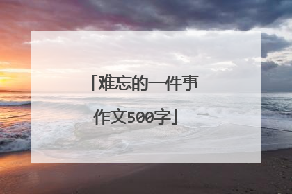 难忘的一件事作文500字