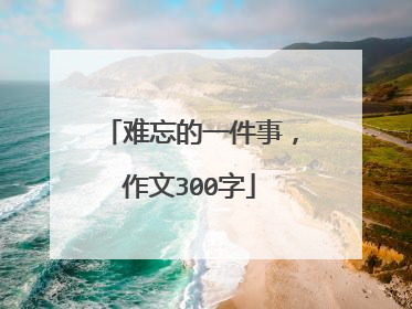 难忘的一件事，作文300字