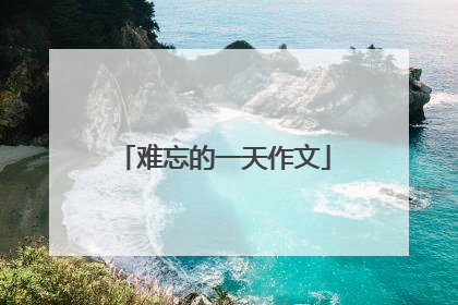 难忘的一天作文