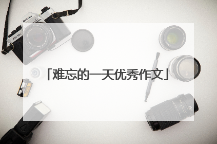 难忘的一天优秀作文