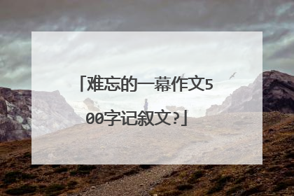 难忘的一幕作文500字记叙文?