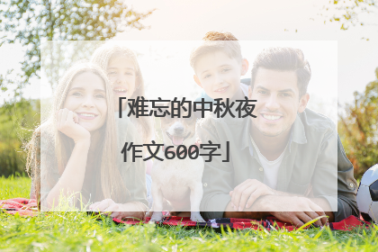 难忘的中秋夜作文600字