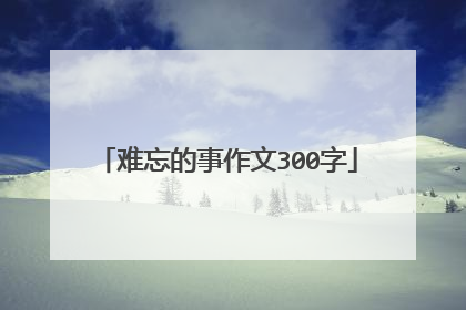 难忘的事作文300字
