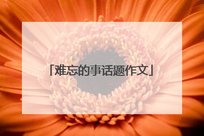 难忘的事话题作文