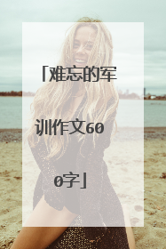 难忘的军训作文600字