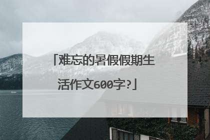 难忘的暑假假期生活作文600字?