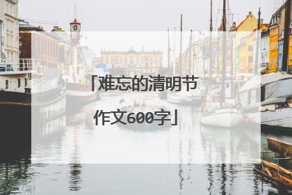 难忘的清明节作文600字