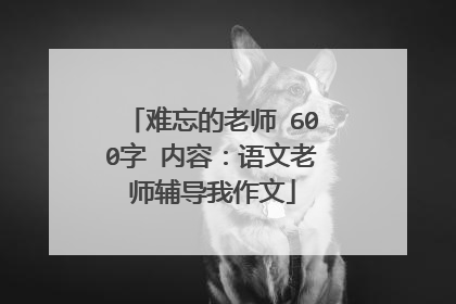 难忘的老师 600字 内容:语文老师辅导我作文