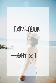 难忘的那一刻作文