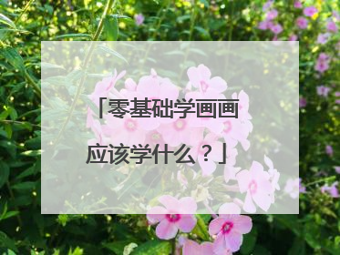 零基础学画画应该学什么？