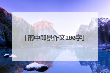 雨中即景作文200字