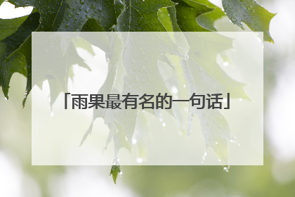 雨果最有名的一句话