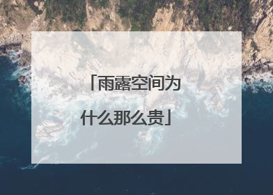 雨露空间为什么那么贵