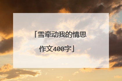 雪牵动我的情思作文400字