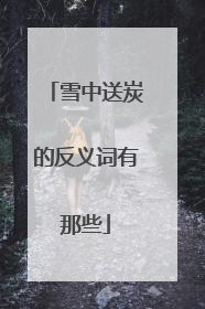 雪中送炭的反义词有那些