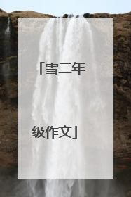雪二年级作文