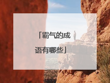 霸气的成语有哪些