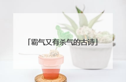 霸气又有杀气的古诗