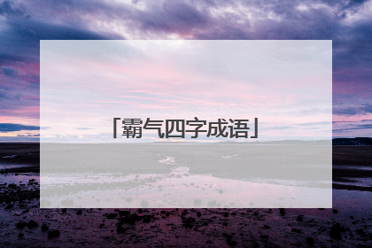 霸气四字成语