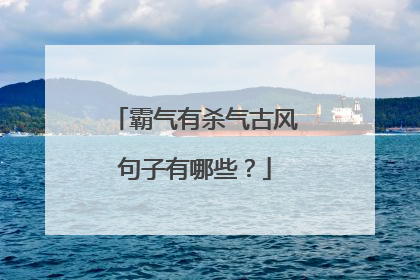 霸气有杀气古风句子有哪些？