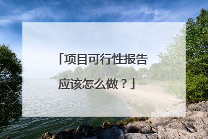 项目可行性报告应该怎么做?