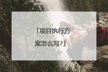项目执行方案怎么写?