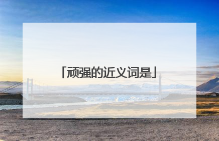 顽强的近义词是