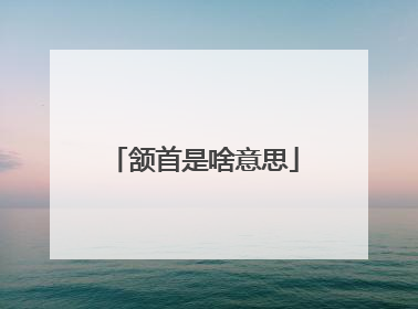 颔首是啥意思