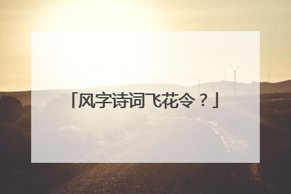 风字诗词飞花令？