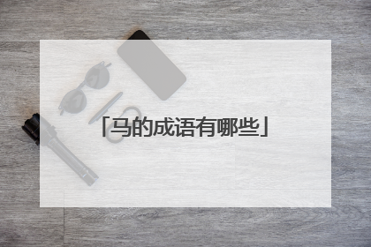 马的成语有哪些