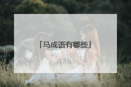 马成语有哪些