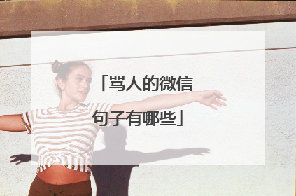 骂人的微信句子有哪些