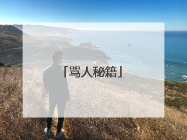 骂人秘籍