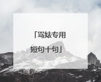 骂婊专用短句十句