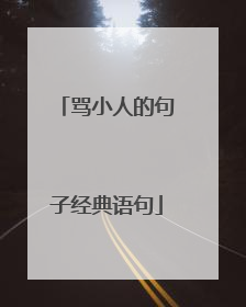 骂小人的句子经典语句