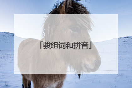 骏组词和拼音