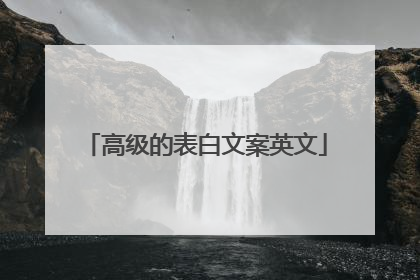 高级的表白文案英文