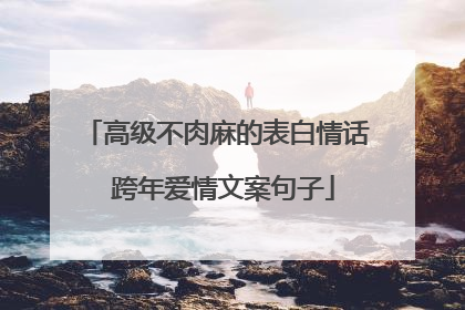 高级不肉麻的表白情话 跨年爱情文案句子