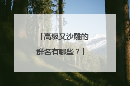 高级又沙雕的群名有哪些？
