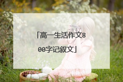 高一生活作文800字记叙文