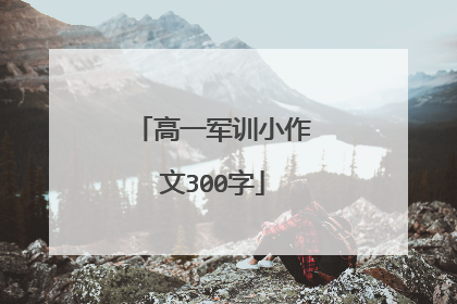 高一军训小作文300字