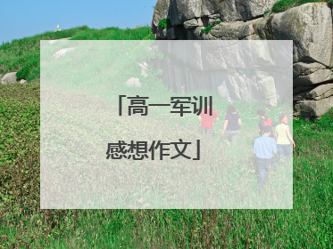 高一军训感想作文