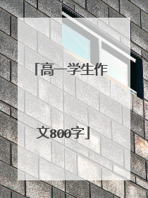 高一学生作文800字