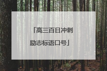 高三百日冲刺励志标语口号
