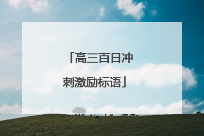 高三百日冲刺激励标语
