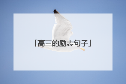 高三的励志句子