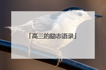 高三的励志语录