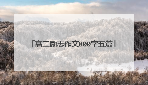 高三励志作文800字五篇