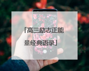 高三励志正能量经典语录
