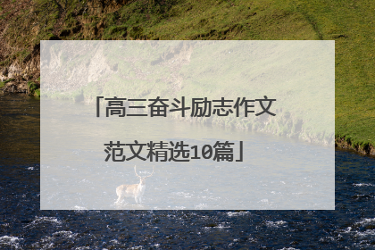 高三奋斗励志作文范文精选10篇